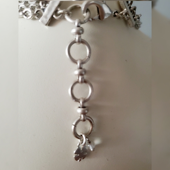 Silver Necklace Adjustable 3- Strands attached - Picture 5 of 6